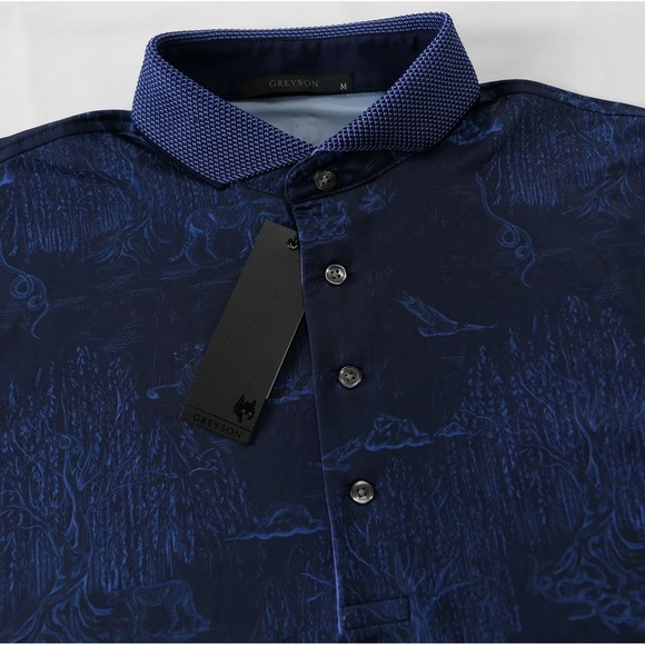 Greyson Other - Greyson Mens M Polo Shirt Lion Pride Graphic Animal Print Golf Luxury NWT Willow